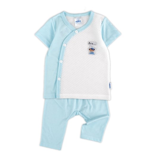 FIFFY SLEEPING BEAR SHORT SLEEVE VEST + LONG PANT SUIT BAJU BAYI (4125048)
