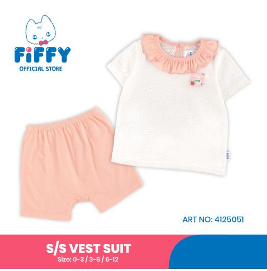 FIFFY BUNNY PICNIC SHORT SLEEVE VEST SUIT BAJU BAYI (4125051)