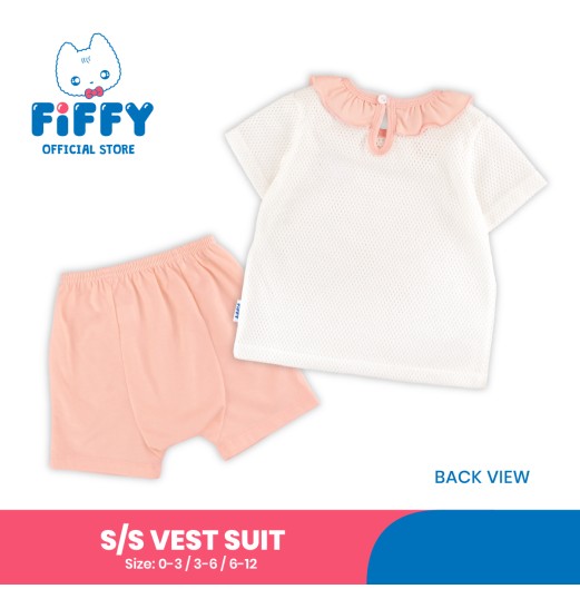 FIFFY BUNNY PICNIC SHORT SLEEVE VEST SUIT BAJU BAYI (4125051)