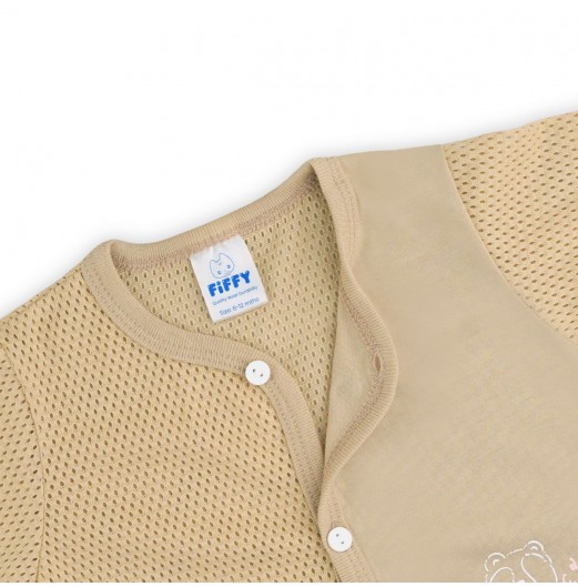 FIFFY HAPPY LIFE BAJU BAYI SHORT SLEEVE VEST + LONG PANT SUIT (4125068)