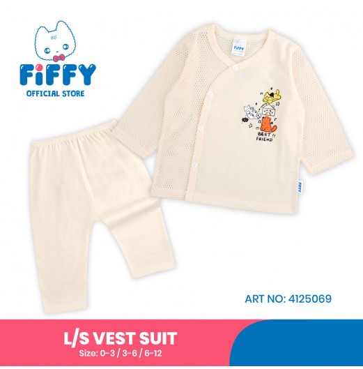 FIFFY BEST FRIEND BAJU BAYI LONG SLEEVE VEST SUIT (4125069) FIFFY BEST FRIEND BAJU BAYI LONG SLEEVE VEST SUIT (4125069)