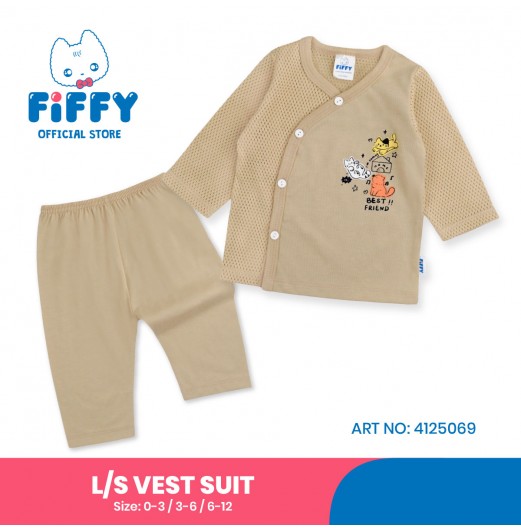 FIFFY BEST FRIEND BAJU BAYI LONG SLEEVE VEST SUIT (4125069) FIFFY BEST FRIEND BAJU BAYI LONG SLEEVE VEST SUIT (4125069)