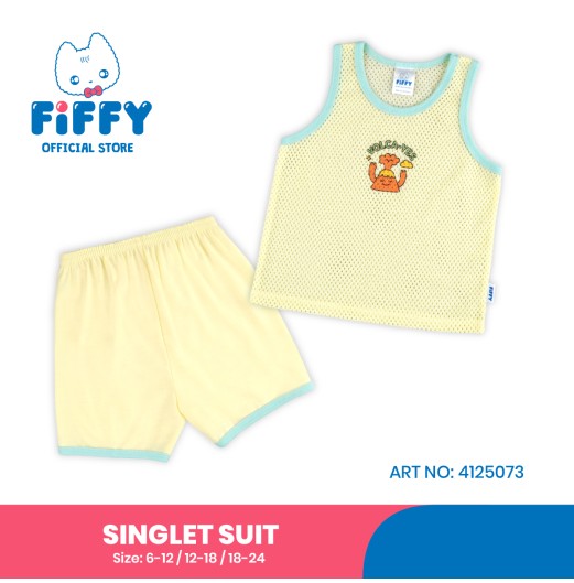 FIFFY VOLCA-YES SINGLET SUIT BAJU BAYI (4125073) FIFFY VOLCA-YES SINGLET SUIT BAJU BAYI (4125073)