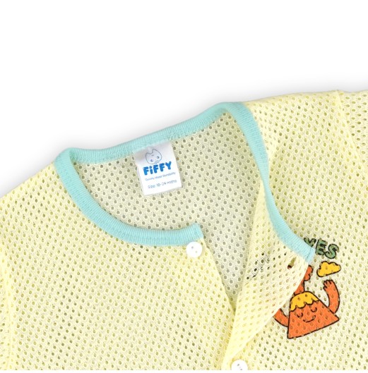 FIFFY VOLCA-YES SHORT SLEEVE VEST SUIT BAJU BAYI (4125074) FIFFY VOLCA-YES SHORT SLEEVE VEST SUIT BAJU BAYI (4125074)