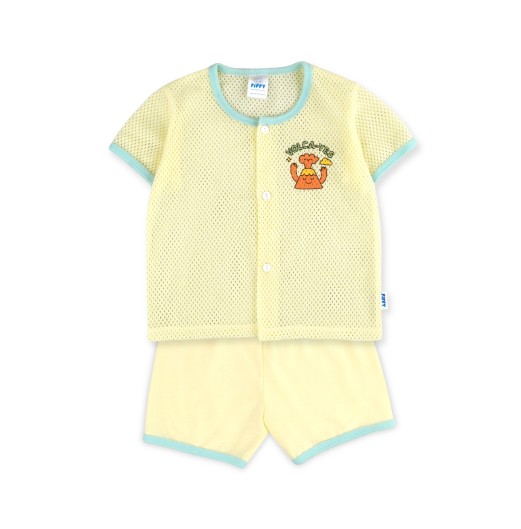FIFFY VOLCA-YES SHORT SLEEVE VEST SUIT BAJU BAYI (4125074) FIFFY VOLCA-YES SHORT SLEEVE VEST SUIT BAJU BAYI (4125074)