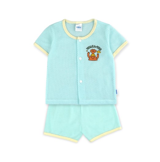 FIFFY VOLCA-YES SHORT SLEEVE VEST SUIT BAJU BAYI (4125074) FIFFY VOLCA-YES SHORT SLEEVE VEST SUIT BAJU BAYI (4125074)