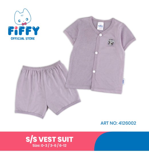 FIFFY PHOTO DAY SHORT SLEEVE VEST SUIT BAJU BAYI (4126002) FIFFY PHOTO DAY SHORT SLEEVE VEST SUIT BAJU BAYI (4126002)