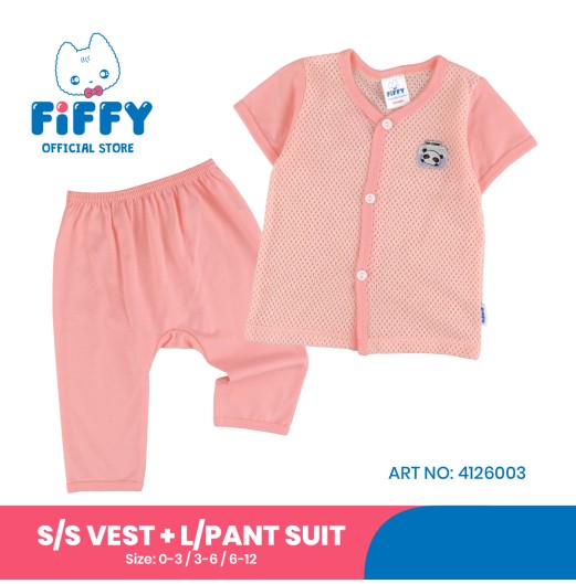 FIFFY PHOTO DAY SHORT SLEEVE VEST + LONG PANT SUIT BAJU BAYI (4126003)