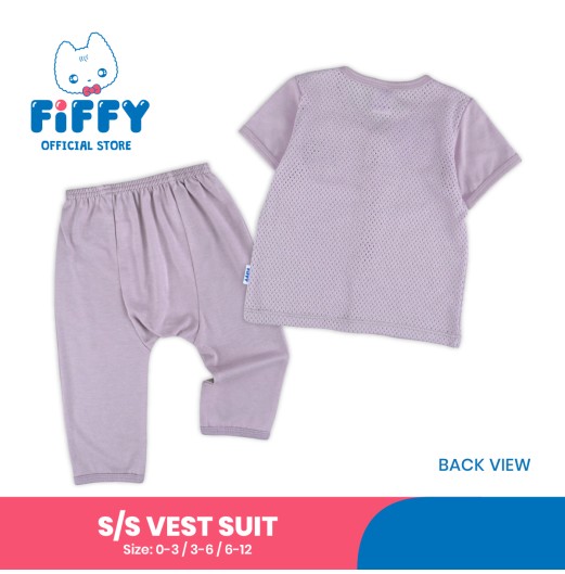 FIFFY PHOTO DAY SHORT SLEEVE VEST + LONG PANT SUIT BAJU BAYI (4126003)