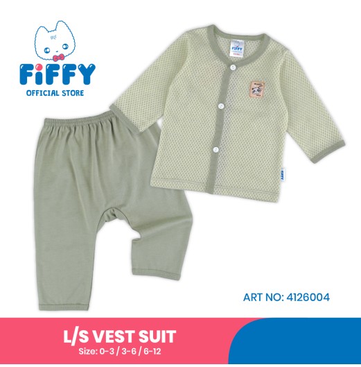 FIFFY TRAVEL WITH PANDA LONG SLEEVE VEST SUIT BAJU BAYI (4126004) FIFFY TRAVEL WITH PANDA LONG SLEEVE VEST SUIT BAJU BAYI (4126004)