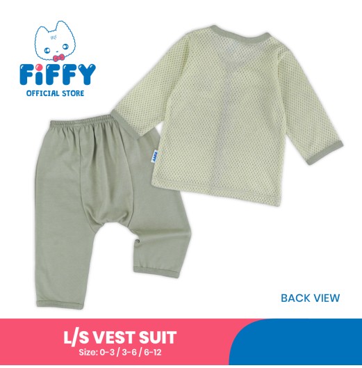 FIFFY TRAVEL WITH PANDA LONG SLEEVE VEST SUIT BAJU BAYI (4126004) FIFFY TRAVEL WITH PANDA LONG SLEEVE VEST SUIT BAJU BAYI (4126004)