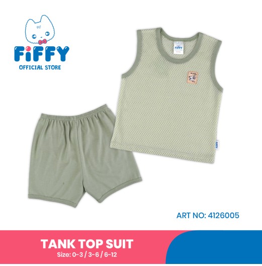 FIFFY TRAVEL WITH PANDA TANK TOP SUIT BAJU BAYI (4126005)