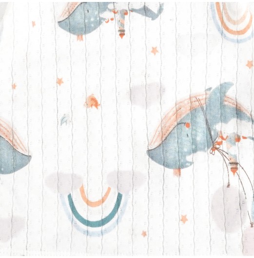 FIFFY RAINBOW WHALE BAJU BAYI T-SHIRT SUIT (4225007)