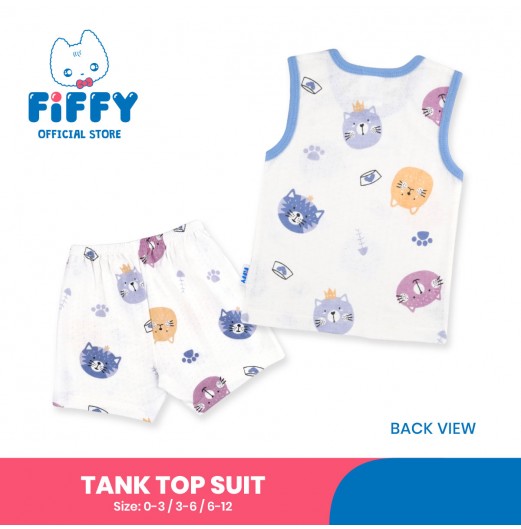 FIFFY KITTY SNACK TIME BAJU BAYI TANK TOP SUIT (4225013)