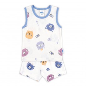FIFFY KITTY SNACK TIME BAJU BAYI TANK TOP SUIT (4225013)