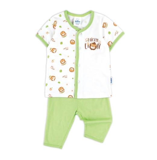 FIFFY LUCKY LION SHORT SLEEVE VEST + LONG PANT SUIT BAJU BAYI (4226002)