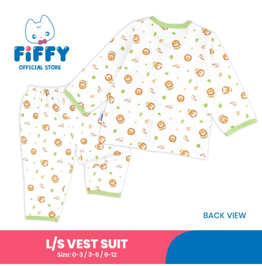 FIFFY LUCKY LION LONG SLEEVE VEST SUIT BAJU BAYI (4226003)
