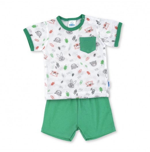 FIFFY FOREST FRIENDS BAJU BAYI T-SHIRT SUIT (4325007)