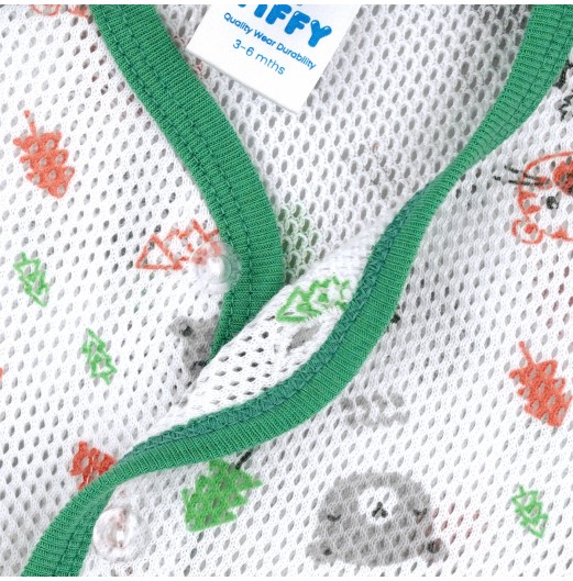FIFFY FOREST FRIENDS BAJU BAYI SHORT SLEEVE VEST SUIT (4325008)