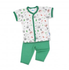 FIFFY FOREST FRIENDS BAJU BAYI SHORT SLEEVE VEST + LONG PANT SUIT (4325009)