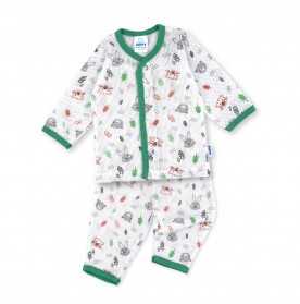 FIFFY FOREST FRIENDS BAJU BAYI LONG SLEEVE VEST SUIT (4325010)