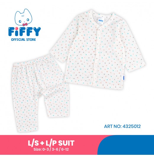 FIFFY COLOUR DOTS BAJU BAYI LONG SLEEVE VEST SUIT (4325012) FIFFY COLOUR DOTS BAJU BAYI LONG SLEEVE VEST SUIT (4325012)
