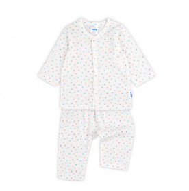 FIFFY COLOUR DOTS BAJU BAYI LONG SLEEVE VEST SUIT (4325012) FIFFY COLOUR DOTS BAJU BAYI LONG SLEEVE VEST SUIT (4325012)