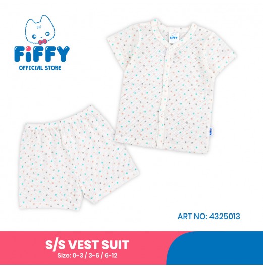 FIFFY COLOUR DOTS BAJU BAYI SHORT SLEEVE VEST SUIT (4325013) FIFFY COLOUR DOTS BAJU BAYI SHORT SLEEVE VEST SUIT (4325013)