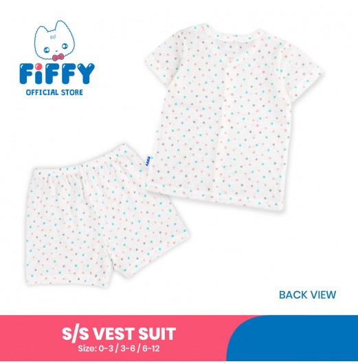 FIFFY COLOUR DOTS BAJU BAYI SHORT SLEEVE VEST SUIT (4325013) FIFFY COLOUR DOTS BAJU BAYI SHORT SLEEVE VEST SUIT (4325013)