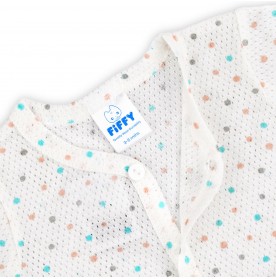 FIFFY COLOUR DOTS BAJU BAYI SHORT SLEEVE VEST SUIT (4325013) FIFFY COLOUR DOTS BAJU BAYI SHORT SLEEVE VEST SUIT (4325013)
