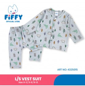 FIFFY DINO JUNGLE BAJU BAYI LONG SLEEVE VEST SUIT (4325015)