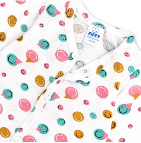 FIFFY SMILING EMOJI BAJU BAYI LONG SLEEVE VEST SUIT (4325015)