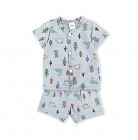 FIFFY DINO JUNGLE BAJU BAYI SHORT SLEEVE VEST SUIT (4325016)