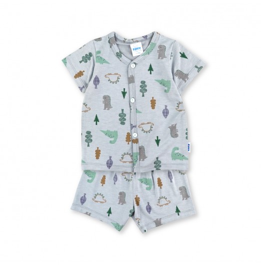 FIFFY DINO JUNGLE BAJU BAYI SHORT SLEEVE VEST SUIT (4325016)