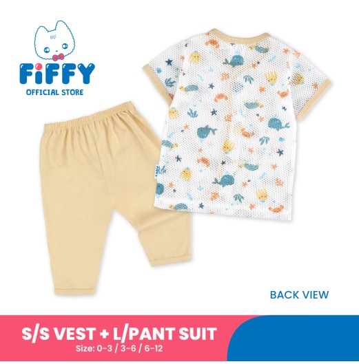 FIFFY UNDER THE SEA SHORT SLEEVE VEST + LONG PANT SUIT BAJU BAYI (4326001)