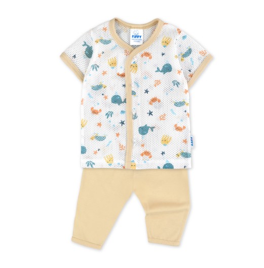FIFFY UNDER THE SEA SHORT SLEEVE VEST + LONG PANT SUIT BAJU BAYI (4326001)
