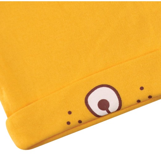 HI BEAR IM BABY HAT AND BIB SET TOPI DAN BIB BAYI - FREE SIZE (7403012)