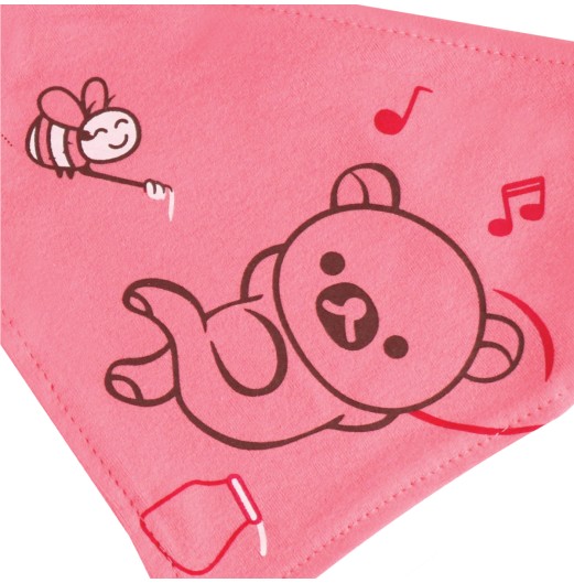 HI BEAR IM BABY HAT AND BIB SET TOPI DAN BIB BAYI - FREE SIZE (7403012)