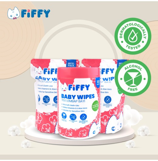 Wipes & Holders - FIFFY COMBO PACK WET TISSUE (1 CAN+ 2 REFILL PACK) FIFFY ULTRA SOFT WIPES COMBO PACK (1 CAN+ 2 REFILL PACK) 98-032