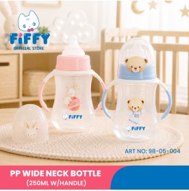 FIFFY PP WIDE NECK BOTTLE 250ML + HANDLE BOTOL SUSU BAYI (98-05-004)