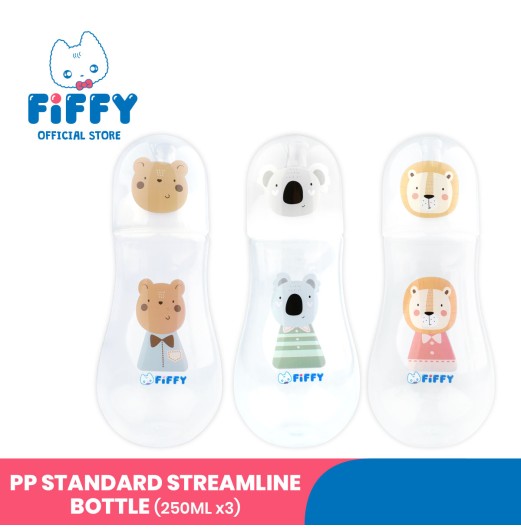 FIFFY BOTOL SUSU BAYI PP STANDARD STREAMILE BOTTLE 275ML X 3 (98-05-005)