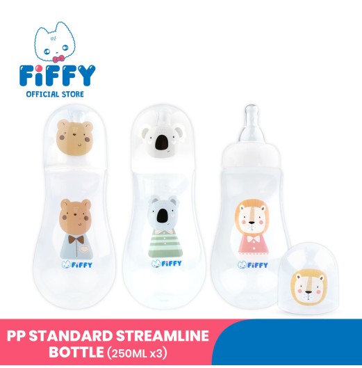 FIFFY BOTOL SUSU BAYI PP STANDARD STREAMILE BOTTLE 275ML X 3 (98-05-005)
