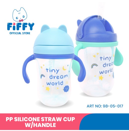 FIFFY PP SILICONE STRAW CUP WITH HANDLE 360M (98-05-017) FIFFY PP SILICONE STRAW CUP WITH HANDLE 360M (98-05-017)