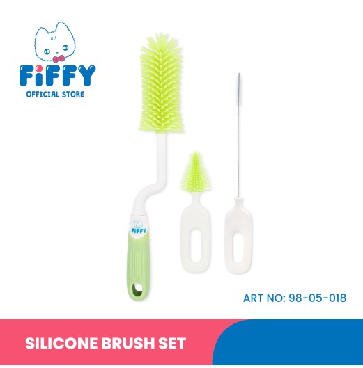 FIFFY SILICONE BRUSH SET BERUS BOTOL (98-05-018)