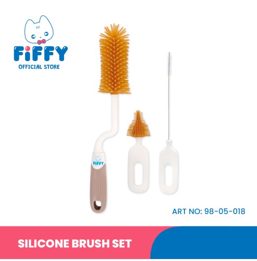 FIFFY SILICONE BRUSH SET BERUS BOTOL (98-05-018)