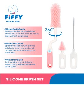 FIFFY SILICONE BRUSH SET BERUS BOTOL (98-05-018)
