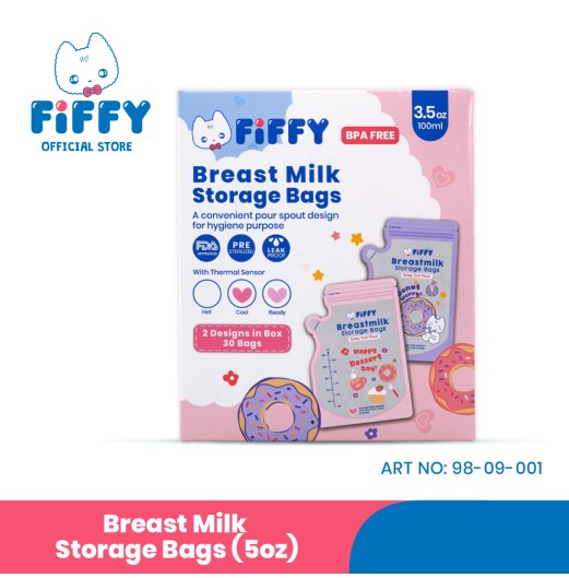 FIFFY BREAST MILK STORAGE BAG 3.5OZ PLASTIK SIMPAN SUSU IBU (30PCS) (98-09-001)