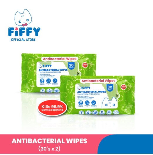 Baby Wipes - FIFFY ANTIBACTERIAL HYGIENIC WIPES (30s x 2) Baby Wipes - FIFFY ANTIBACTERIAL HYGIENIC WIPES (30s x 2)