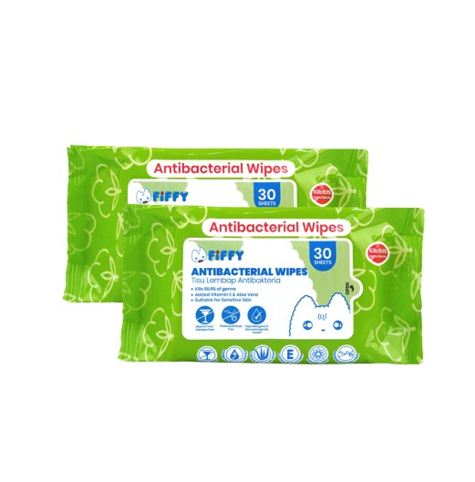 Baby Wipes - FIFFY ANTIBACTERIAL HYGIENIC WIPES (30s x 2) Baby Wipes - FIFFY ANTIBACTERIAL HYGIENIC WIPES (30s x 2)