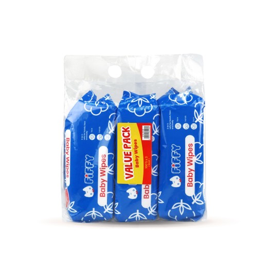 FIFFY TISU BASAH BABY CALENDULA WIPES (100 SHEETS X 3) (98-140)